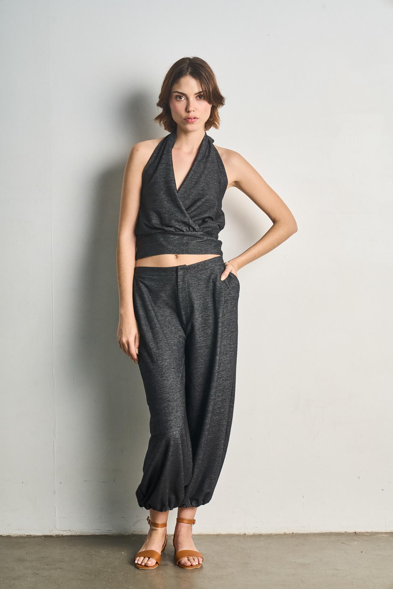 BLUSA + PANTALON SUTURA NEGRO