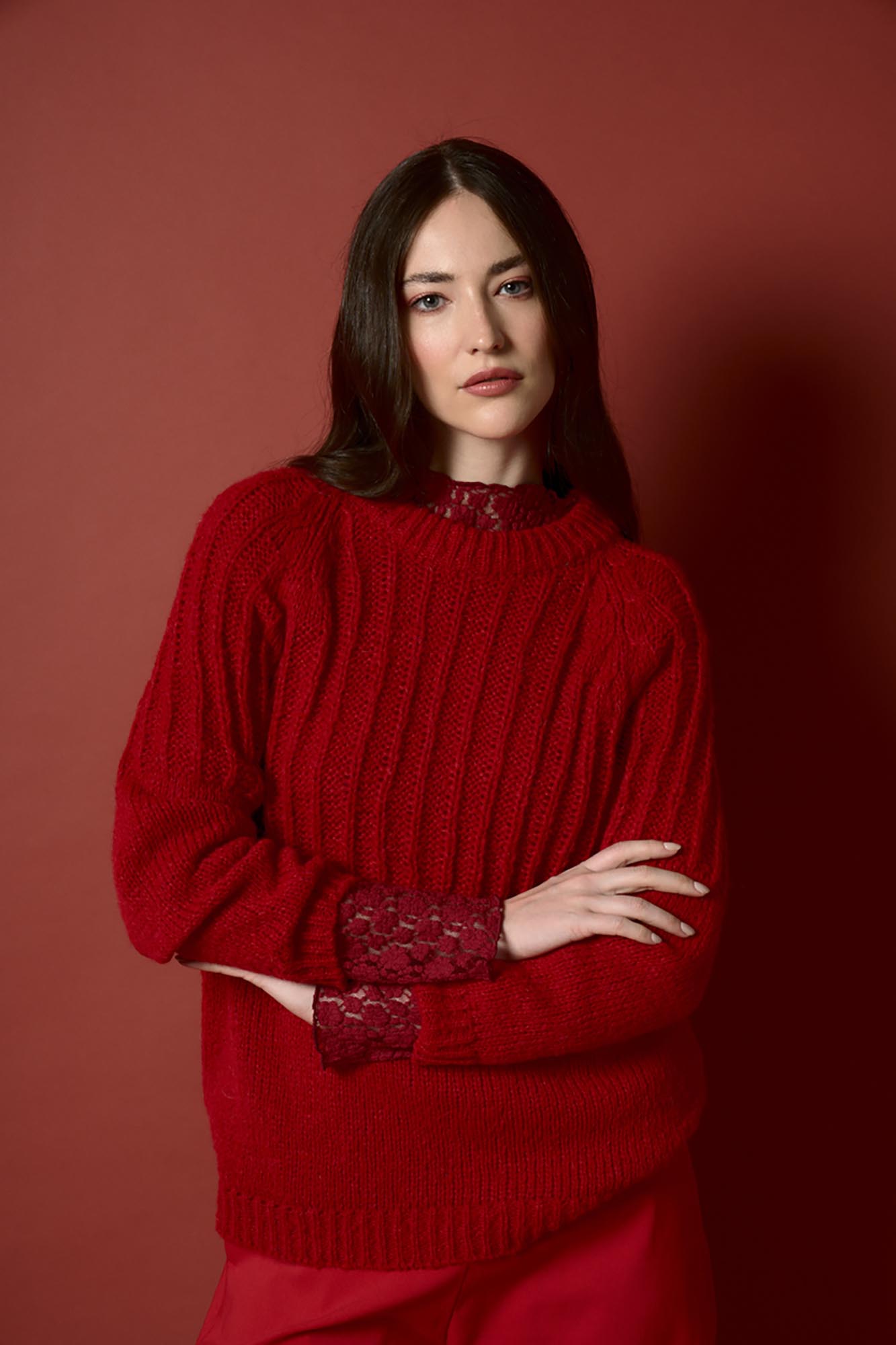 SWEATER RANA GRANATE | La Cofradía - Invierno 26