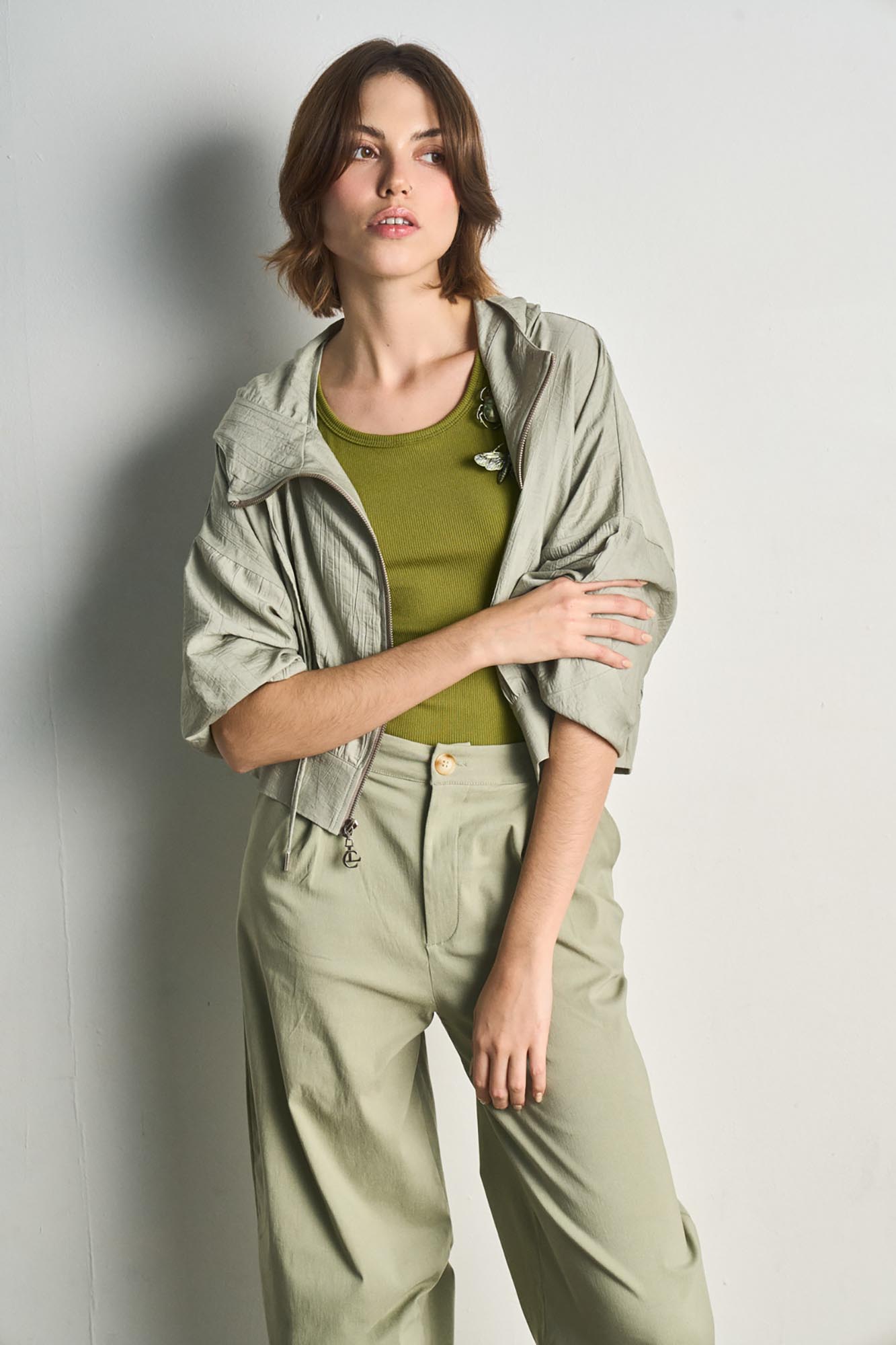 CAMPERA VENA PISTACHO